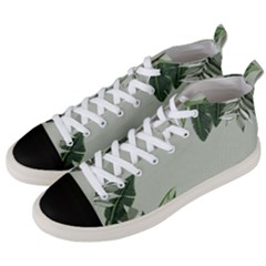 Banana Pattern Plant Men s Mid-top Canvas Sneakers by Mariart