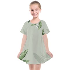 Banana Pattern Plant Kids  Smock Dress