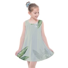 Banana Pattern Plant Kids  Summer Dress