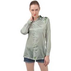 Banana Pattern Plant Long Sleeve Satin Shirt