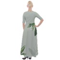 Banana Pattern Plant Half Sleeves Maxi Dress View2