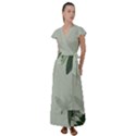 Banana Pattern Plant Flutter Sleeve Maxi Dress View1