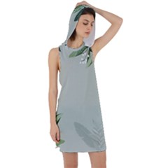 Banana Pattern Plant Racer Back Hoodie Dress