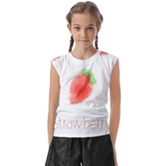 Strawbery Fruit Watercolor Painted Kids  Raglan Cap Sleeve Tee by Mariart