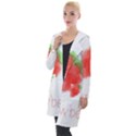 Strawbery Fruit Watercolor Painted Hooded Pocket Cardigan View1