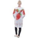 Strawbery Fruit Watercolor Painted Hooded Pocket Cardigan View2