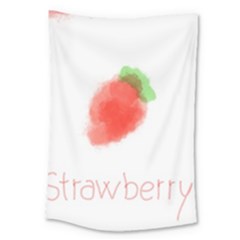 Strawbery Fruit Watercolor Painted Large Tapestry by Mariart