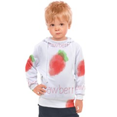 Strawbery Fruit Watercolor Painted Kids  Hooded Pullover