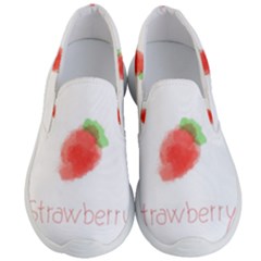 Strawbery Fruit Watercolor Painted Men s Lightweight Slip Ons