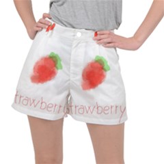 Strawbery Fruit Watercolor Painted Ripstop Shorts by Mariart