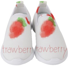 Strawbery Fruit Watercolor Painted Kids  Slip On Sneakers by Mariart