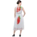 Strawbery Fruit Watercolor Painted Round Neck Boho Dress View2