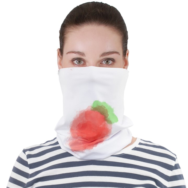 Strawbery Fruit Watercolor Painted Face Seamless Bandana (Adult)