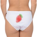 Strawbery Fruit Watercolor Painted Double Strap Halter Bikini Bottom View2