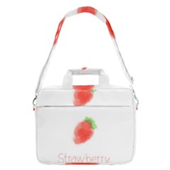 Strawbery Fruit Watercolor Painted Shoulder Laptop Bag by Mariart