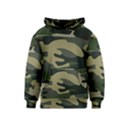 Green Military Camouflage Pattern Kids  Pullover Hoodie View1