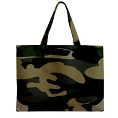 Green Military Camouflage Pattern Zipper Mini Tote Bag by fashionpod