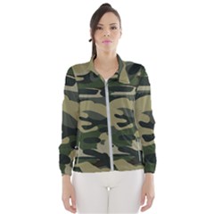 Green Military Camouflage Pattern Women s Windbreaker by fashionpod