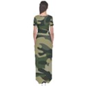 Green Military Camouflage Pattern Short Sleeve Maxi Dress View2