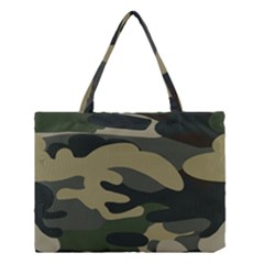 Green Military Camouflage Pattern Medium Tote Bag