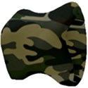 Green Military Camouflage Pattern Velour Head Support Cushion View4