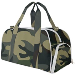 Green Military Camouflage Pattern Burner Gym Duffel Bag by fashionpod