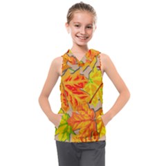 Fall Hoodie Kids  Sleeveless Hoodie by NWCC