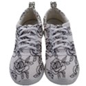 Line Art Black And White Rose Mens Athletic Shoes View1