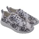 Line Art Black And White Rose Mens Athletic Shoes View3