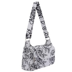 Line Art Black And White Rose Multipack Bag