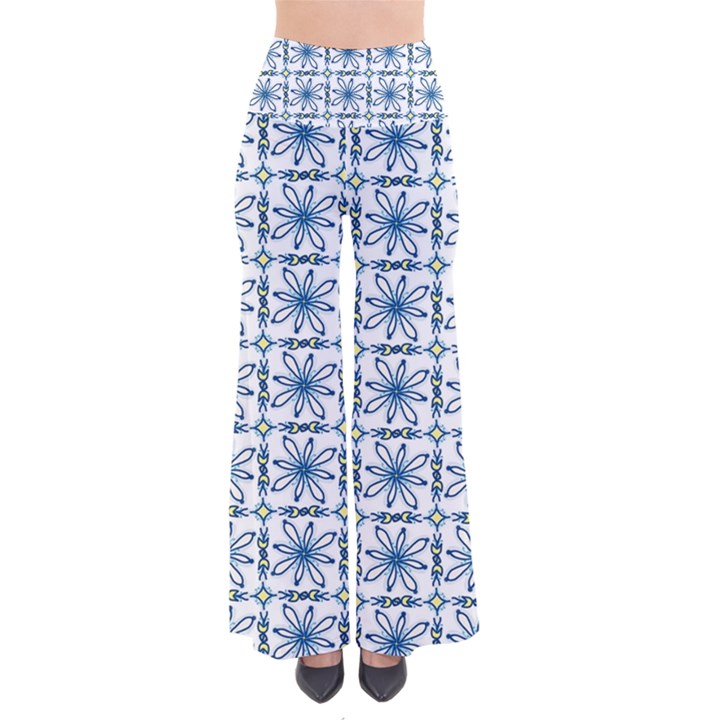 Blue floral pattern So Vintage Palazzo Pants