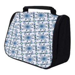 Blue Floral Pattern Full Print Travel Pouch (small) by MintanArt