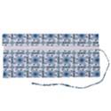 Blue floral pattern Roll Up Canvas Pencil Holder (S) View2