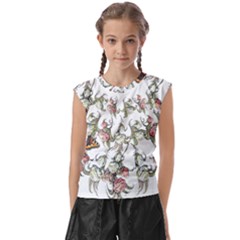 Lady Of The Flowers - By Larenard Kids  Raglan Cap Sleeve Tee by LaRenard