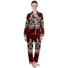 Carnival Of Souls - Solo - By Larenard Satin Long Sleeve Pajamas Set by LaRenard