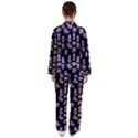 Little Fox - Navy - by LaRenard Satin Long Sleeve Pajamas Set View2