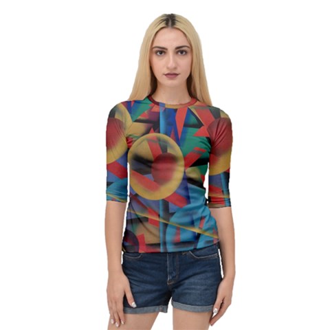 Kaleidoscope 2 Quarter Sleeve Raglan Tee by WILLBIRDWELL