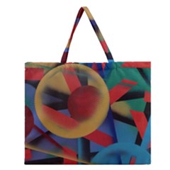 Kaleidoscope 2 Zipper Large Tote Bag by WILLBIRDWELL