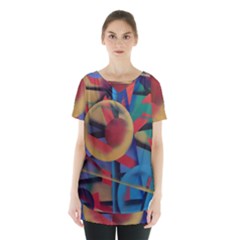 Kaleidoscope 2 Skirt Hem Sports Top by WILLBIRDWELL