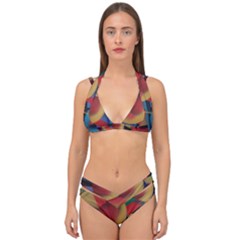 Kaleidoscope 2 Double Strap Halter Bikini Set