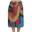 Kaleidoscope 2 Velvet Flared Midi Skirt View1