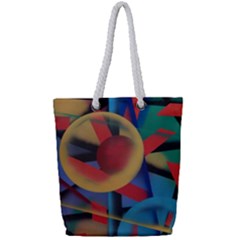 Kaleidoscope 2 Full Print Rope Handle Tote (small) by WILLBIRDWELL