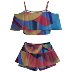 Kaleidoscope 2 Kids  Off Shoulder Skirt Bikini