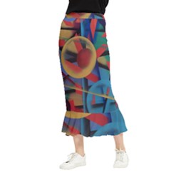 Kaleidoscope 2 Maxi Fishtail Chiffon Skirt by WILLBIRDWELL