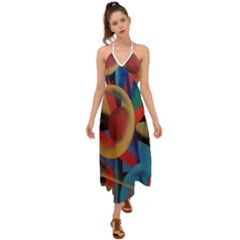 Kaleidoscope 2 Halter Tie Back Dress 