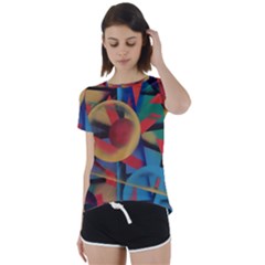 Kaleidoscope 2 Short Sleeve Foldover Tee by WILLBIRDWELL