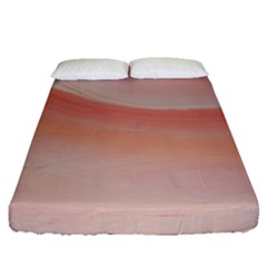 Pink Sky Fitted Sheet (queen Size) by WILLBIRDWELL