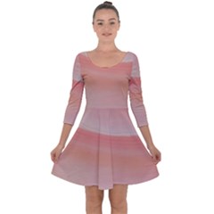 Pink Sky Quarter Sleeve Skater Dress by WILLBIRDWELL