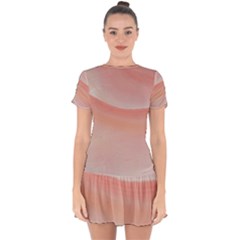 Pink Sky Drop Hem Mini Chiffon Dress by WILLBIRDWELL