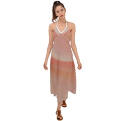 Pink Sky Halter Tie Back Dress  by WILLBIRDWELL